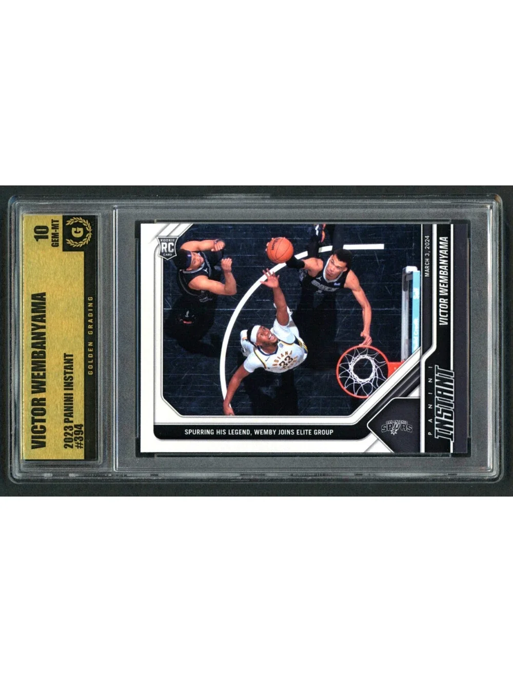 2023-24 Panini Instant #394 Victor Wembanyama Rookie Card (RC) Gem Mint 10